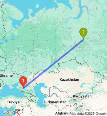 Маршрут из Армавира в Лангепаса