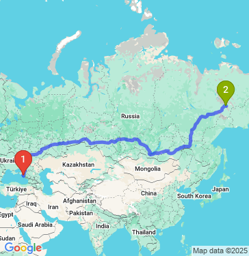 Маршрут из Туапсе в Усть-Неру