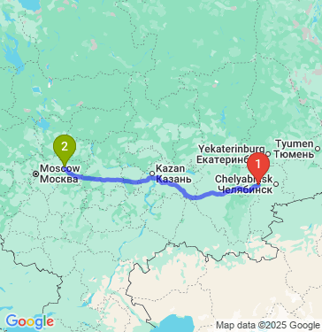 Маршрут из Златоуста в Владимира