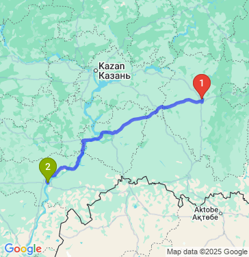 Маршрут из Уфы в Саратов