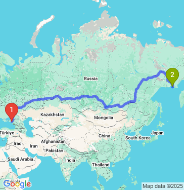 Маршрут из Краснодара в Магадан