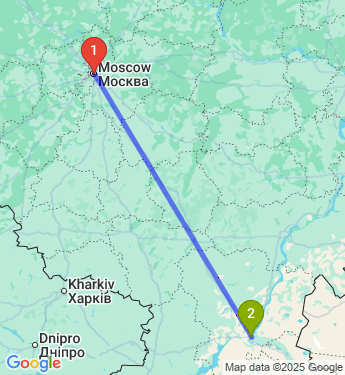 Маршрут из Москвы в Волгоград