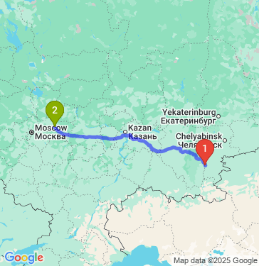 Маршрут из Магнитогорска в Владимира