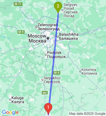 Маршрут из Тулы в Хотьково