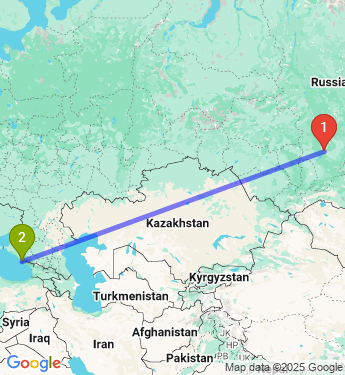 Маршрут из Красноярска в Сочи