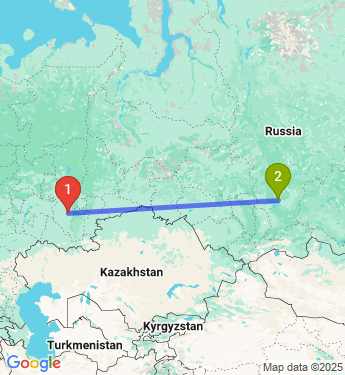 Маршрут из Уфы в Красноярск