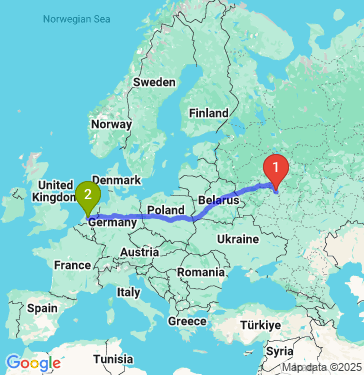 Маршрут из Ступина в Utrecht