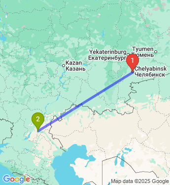 Маршрут из Челябинска в Волгоград