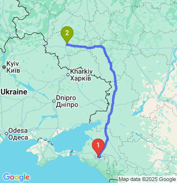 Маршрут из Краснодара в Курск