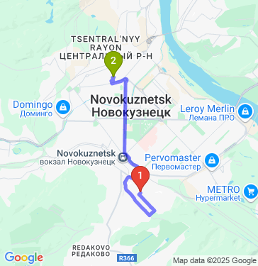 Маршрут по Новокузнецку
