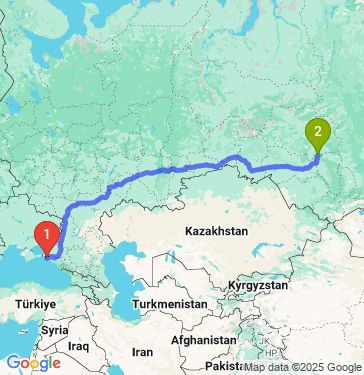 Маршрут из Анапа муниципальный округ в Томск
