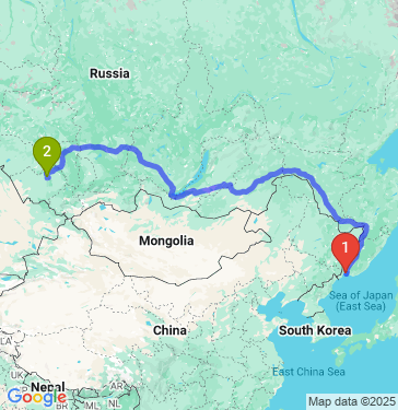 Маршрут из Владивостока в Барнаул