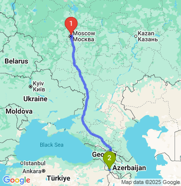 Маршрут из Мытищ в Yerevan
