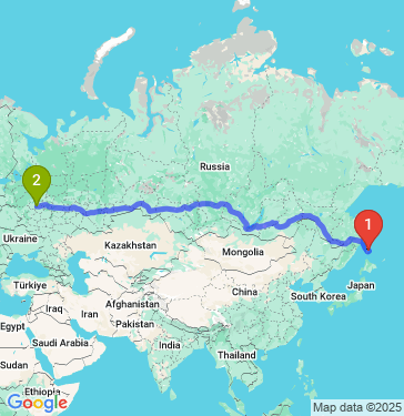 Маршрут из Южно-Сахалинска в Москву