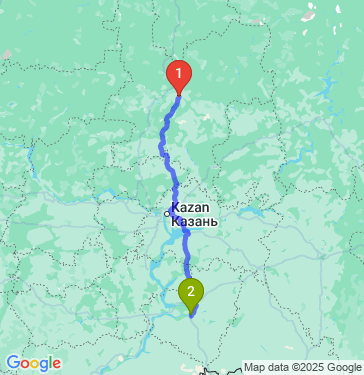 Маршрут из Кирова в Самару
