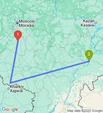 Маршрут из Тулы в Репное