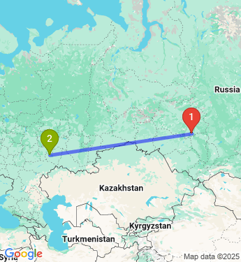 Маршрут из Северска в Подстепки