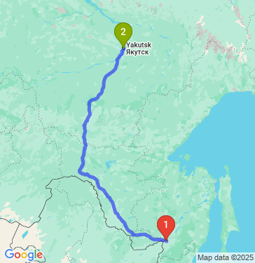 Маршрут из Хабаровска в Якутск