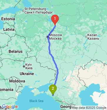 Маршрут из Ярославля в Горячий Ключ