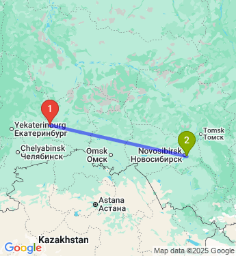Маршрут из Тюмени в Новосибирск