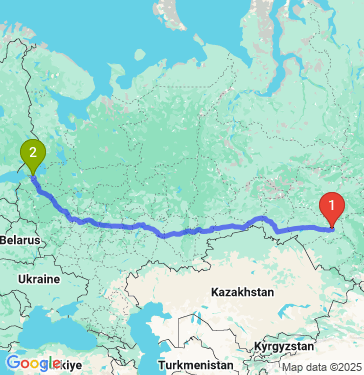 Маршрут из Новосибирска в Санкт-Петербург