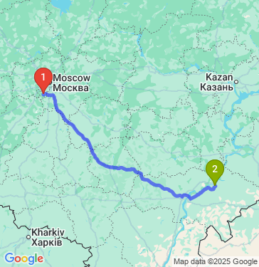 Маршрут из Москвы в Балаково