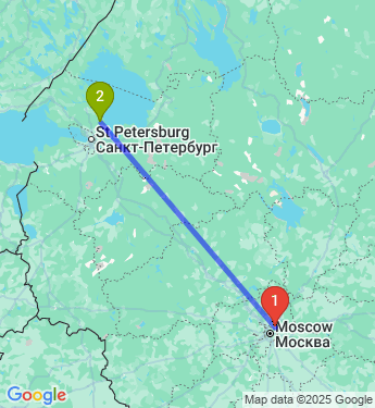 Маршрут из Мытищ в Всеволожский муниципальный район