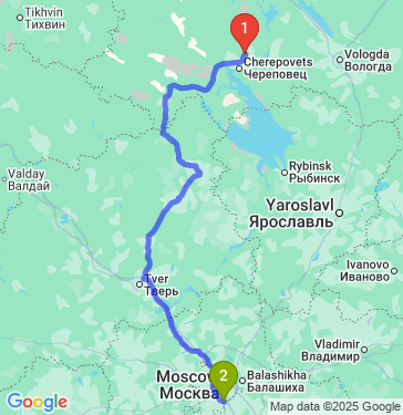 Маршрут из Ботова в Москву