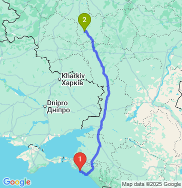 Маршрут из Геленджика в Ельца