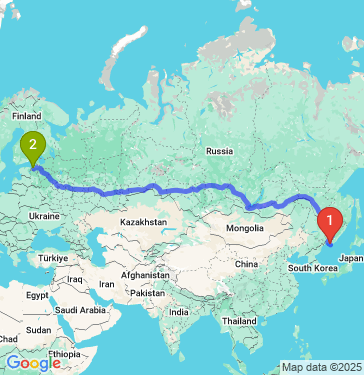 Маршрут из Находки в Кингисепп