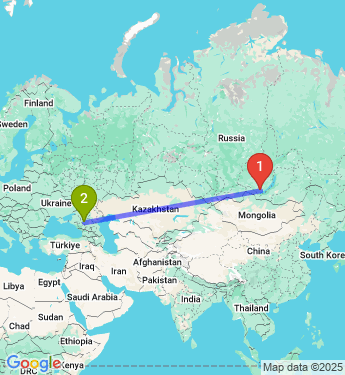 Маршрут из Ангарска в Михайловск