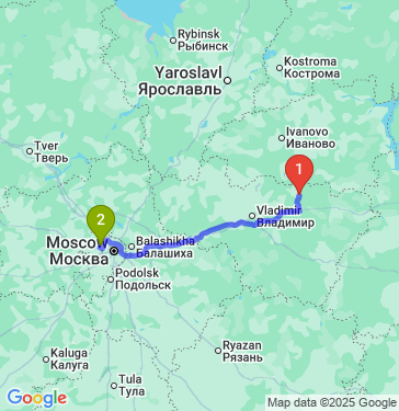 Маршрут из Коврова в Красногорска