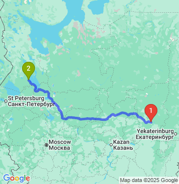 Маршрут из Перми в Петрозаводск