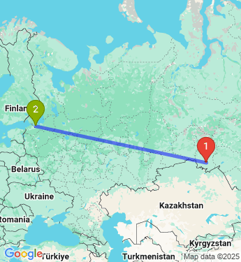 Маршрут из Омска в Санкт-Петербург