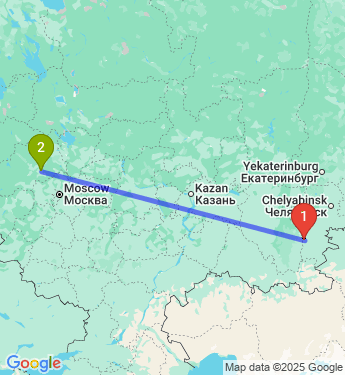 Маршрут из Магнитогорска в Тверь