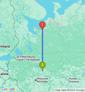 Маршрут из Северодвинска в Ярославль