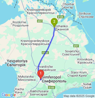 Маршрут из Симферополя в Джанкоя