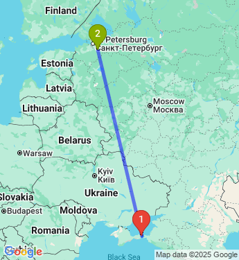 Маршрут из Керчи в Тосно