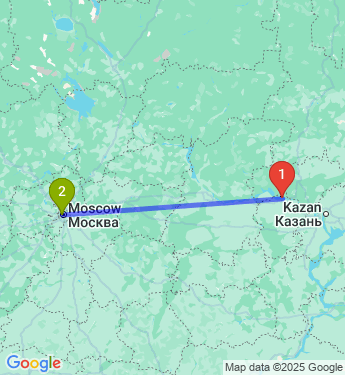 Маршрут из Чебоксар в Москву
