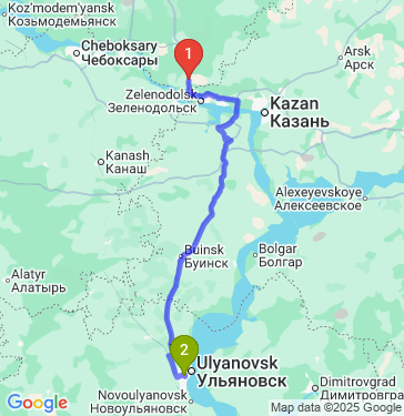 Маршрут из Помар в Ульяновск