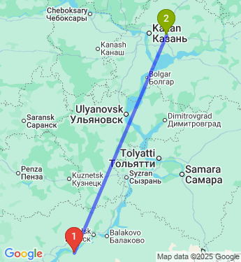 Маршрут из Маркса в Пестрецы