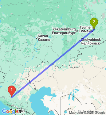 Маршрут из Ставрополя в Тюмень