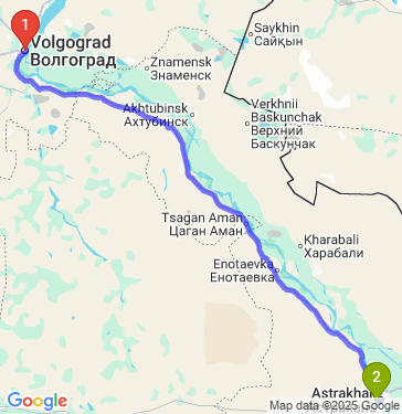 Маршрут из Волгограда в Астрахань