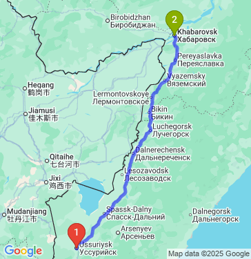 Маршрут из Уссурийска в Хабаровск