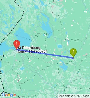 Маршрут из Санкт-Петербурга в Вологду
