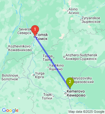 Маршрут из Томска в Андреевку