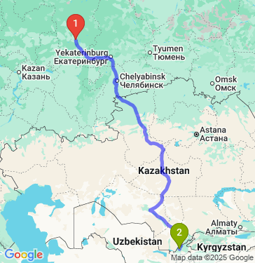 Маршрут из Перми в Ташкент