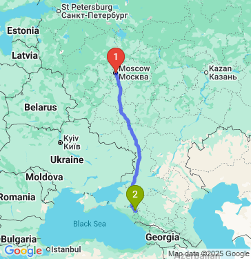 Маршрут из Москвы в Майкоп