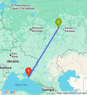 Маршрут из Ильича в Чебоксары