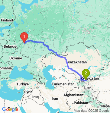 Маршрут из Малоярославца в Андижана